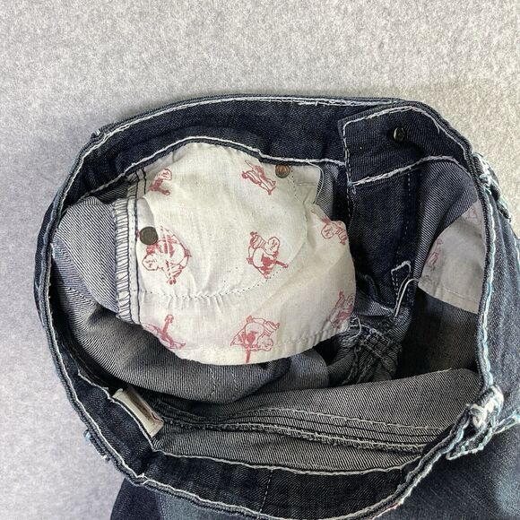 True Religion Joey Super T Jeans Womens 26 Blue White Stitching Straight USA - Picture 16 of 16